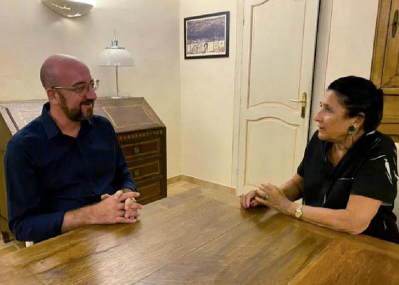 შარლ მიშელი სალომე ზურაბიშვილს შეხვდა - რა ინფორმაციას ავრცელებს პრეზიდენტის ადმინისტრაცია