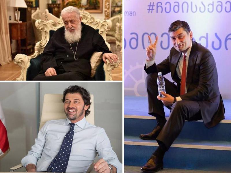 ვის უფრო მაღალი რეიტინგი აქვს - პატრიარქს, კახა კალაძეს თუ გიორგი გახარიას - IRI-ის კვლევის შედეგები