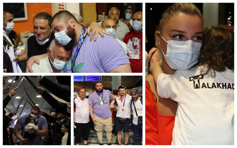 ლაშა ტალახაძე სამშობლოში დაბრუნდა - ემოციური კადრები აეროპორტოდან, სადაც ოლიმპიურ ჩემპიონს ოჯახის წევრები და გულშემატკივრები დახვდნენ