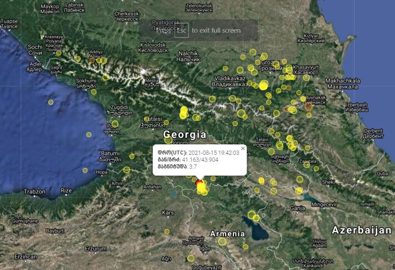 საქართველოში 5.1 მაგნიტუდის სიმძლავრის მიწისძვრა მოხდა - სად იყო ეპიცენტრი?