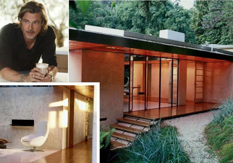 ბრედ პიტის ქვითა და ხით მოპირკეთებული ვილა ლოს-ანჯელესში - იყო დრო მსახიობი პროფესიის შეცვლას და არქიტექტორობას აპირებდა