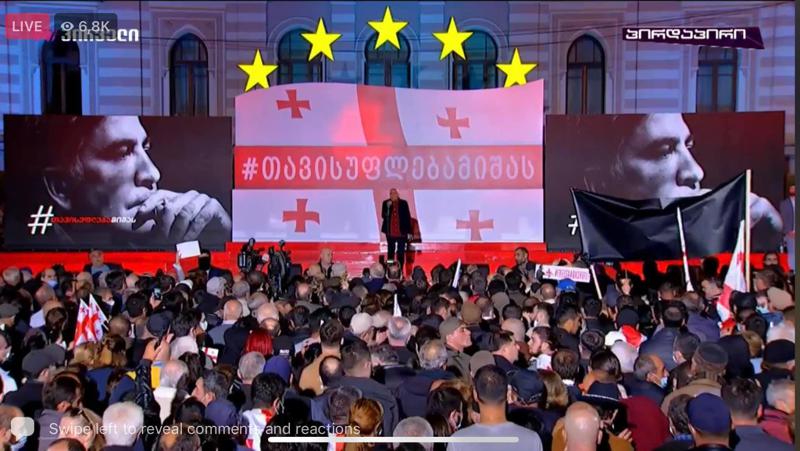 "მიშას გარეშე ყველგან მოწყენილობაა!" - როგორ ეხმაურებიან რუსეთში მიხეილ სააკაშვილის მხარდამჭერ აქციას