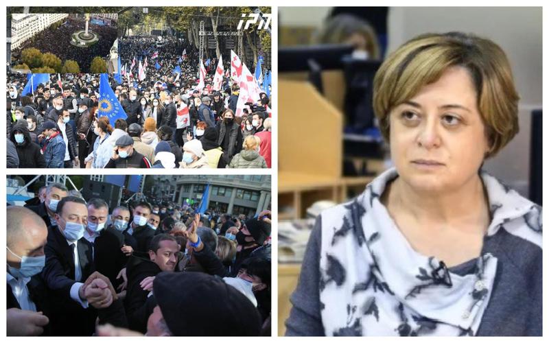 "შეაგულიანეს ამომრჩეველი და დასავლეთს დაანახეს, რომ მხარდამჭერები არ მოკლებიათ" - ექსპერტის შეფასებით "ოცნების" აქციას ორი ადრესატი ჰყავდა