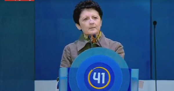 "სააკაშვილო, გამოიხედე ციხის საკნიდან, ნახე, რამდენი თავისუფალი ქართველია აქ"- თეა წულუკიანმა აქციაზე სიტყვით გამოსვლისას სააკაშვილს მიმართა