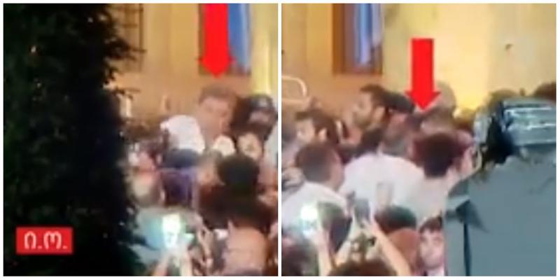 შსს აქციაზე გადაღებულ ვიდეოს ავრცელებს, რომელიც ირაკლი ოქრუაშვილის დაკავების მიზეზი გახდა