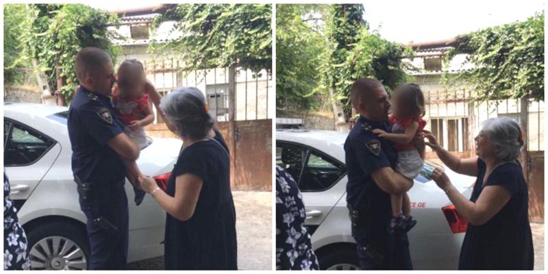 თელაველმა პატრულებმა დაკარგული 3 წლის გოგონა ბებოსთან დააბრუნეს