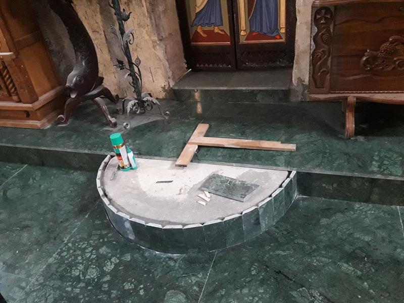 ყინწვისში, მე-12 საუკუნის ტაძარში "მეტლახი დააგეს" - ფოტოები "ფეისბუქიდან" და კულტურული მემკვიდრეობის სააგენტოს განცხადება