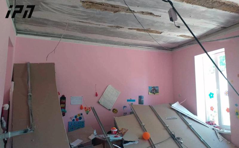 სიღნაღის ორ საბავშვო ბაღში ე.წ. შეკიდული ჭერი ჩამოინგრა