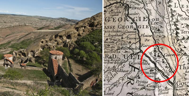 პარიზში გამოცემული უნიკალური რუკა, სადაც დავით გარეჯის მონასტრები პირველად არის დაფიქსირებული