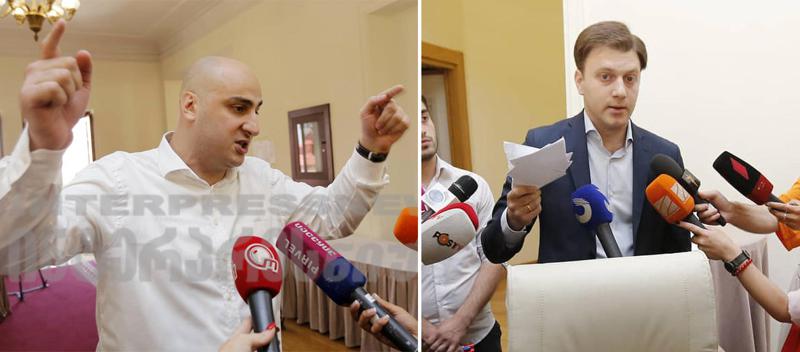 "კობახიძე = გავრილოვს! დაიწყოს პარლამენტის თავმჯდომარის იმპიჩმენტის პროცესი" - ოპოზიციის მუქარა ირაკლი კობახიძეს