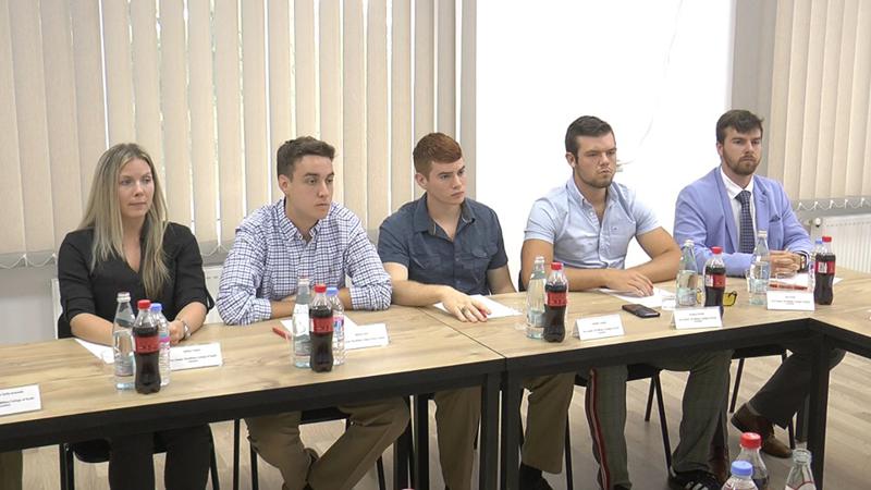 აშშ-ს ელიტარული სამხედრო სასწავლებლის კადეტები გადასამზადებლად ბიზნესისა და ტექნოლოგიების უნივერსიტეტში ჩამოვიდნენ