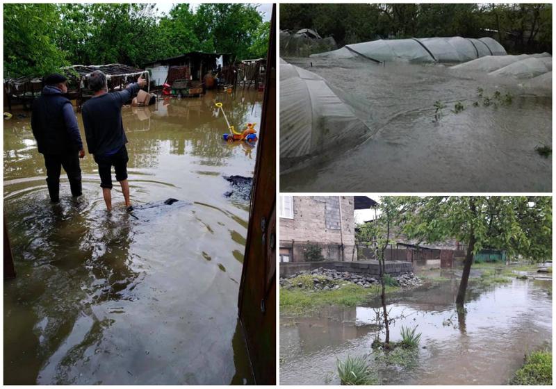 სტიქია კახეთში - დატბორილი სოფლები და განადგურებული საკარმიდამო ნაკვეთები (ფოტოები)