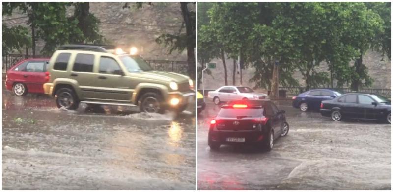 თბილისში ძლიერმა წვიმამ და ქარმა პრობლემები შექმნა - საგანგებო სიტუაციების სამსახურის ინფორმაცია