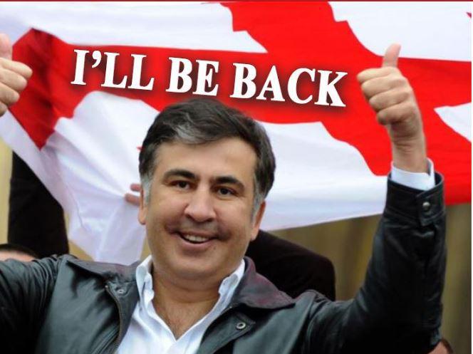 პრეზიდენტის ვებგვერდი "დაჰაკეს" და მიხეილ სააკაშვილის ფოტო დადეს, წარწერით "მე დავბრუნდები"