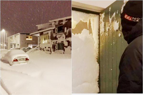 ისლანდიაში თოვლმა მანქანები და სახლები "დამარხა"