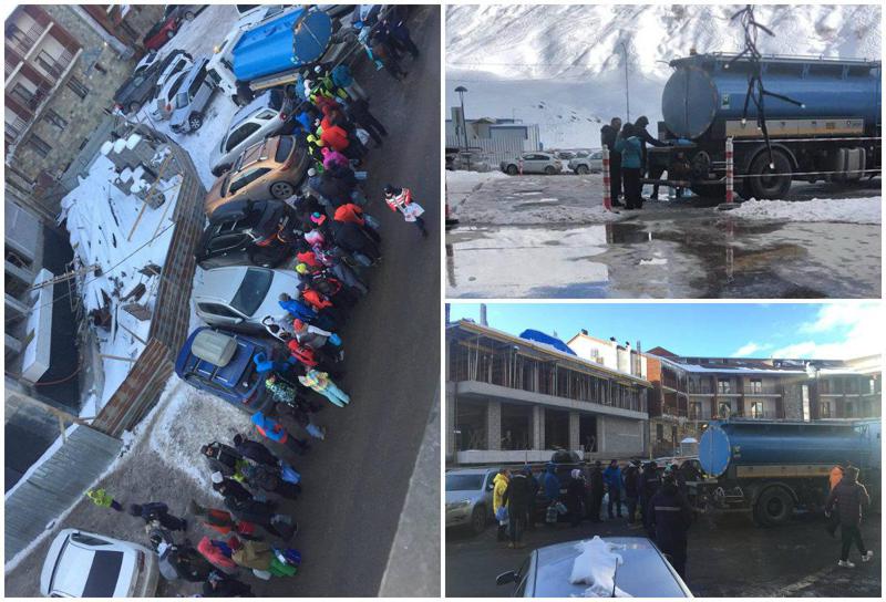 "ასეთი სირცხვილი სუფევს საყვარელ კურორტზე" - უწყლოდ დარჩენილი გუდაური და ტურისტების რიგი წყალმომარაგების მანქანასთან