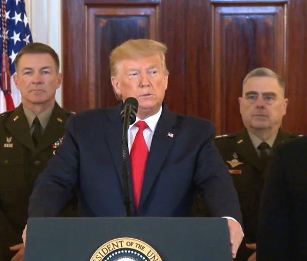 ტრამპის პასუხი ირანს - "თუ აგრესიას გააგრძელებს, აშშ მას სადამსჯელო ეკონომიკურ სანქციებს დაუწესებს"