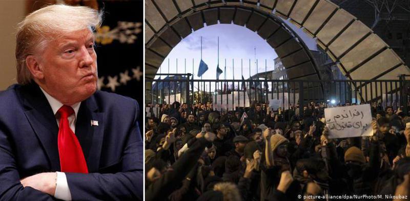 ირანში, ხელისუფლების საწინააღმდეგო საპროტესტო აქციაზე ყასემ სოლეიმანის ფოტოები დახიეს - როგორ ეხმაურება ირანის მოვლენებს ტრამპი