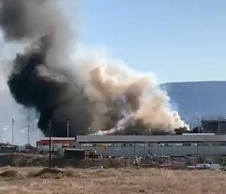 ბელიაშვილზე მდებარე საწყობში ხანძარი გაჩნდა