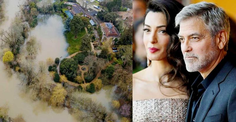 შტორმმა კლუნების 12-მილიონიანი რეზიდენცია გაანადგურა - დატბორილი სასახლისა და ეზოს შოკისმომგვრელი ფოტოები