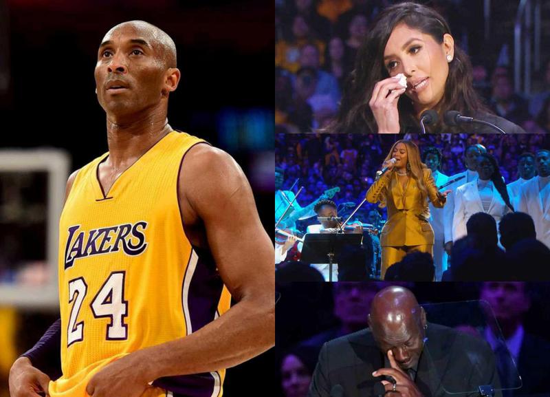 "ის  ჩემი ტკბილი ქმარი იყო" - კობი ბრაიანტის გახსენების ემოციური საღამო, ბიონსეს სიმღერა და ატირებული ვარსკვლავები