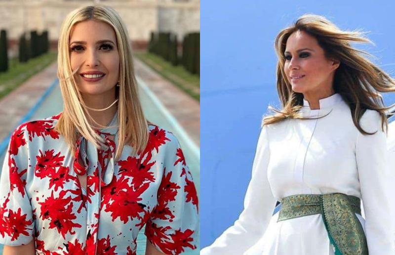 სტილის გაკვეთილები ივანკა ტრამპს მელანიასგან - როგორ გამოიყურებოდნენ აშშ-ს პირველი ქალები ინდოეთში ვიზიტისას