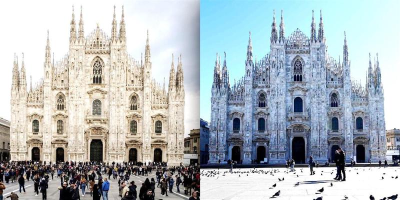 მიტოვებული ტურისტული ქალაქები - იტალიის ფოტოები კორონავირუსამდე და ვირუსის გავრცელების შემდეგ