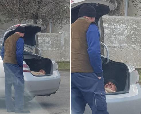 სამი პირი ავტომობილში, მეოთხე საბარგულში - კურიოზი საყოველთაო კარანტინში (ფოტო)