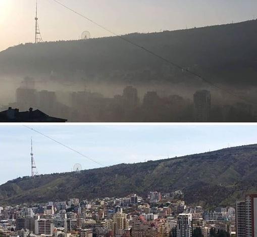 თბილისი სამი თვის წინ და დღეს (ფოტო)