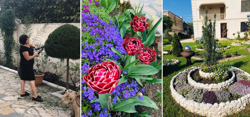 თვითნასწავლი მებაღის ულამაზესი ეზო გურჯაანში და ქალი, რომელიც 10 წელია მას უვლის - "მნახველები ამბობენ, ეს ხელოვნებააო"