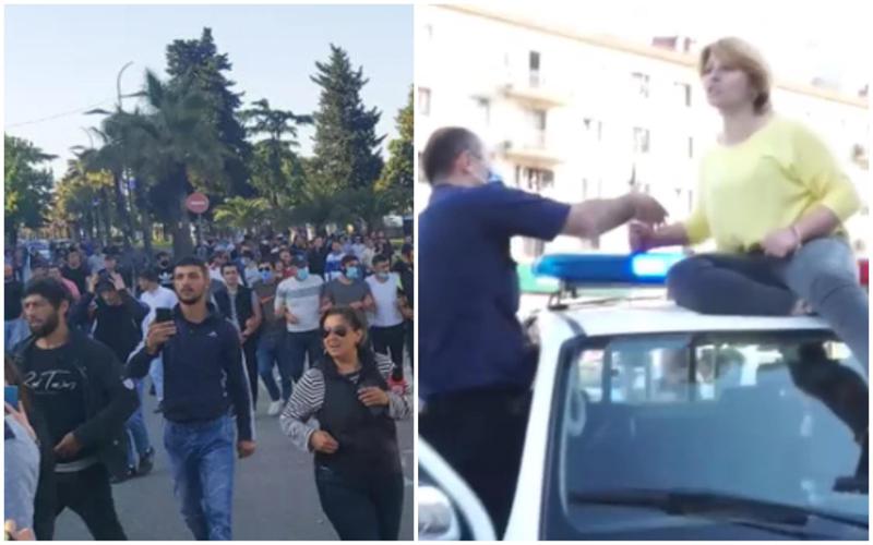 ხმაური ბათუმში - აქციის მონაწილეებსა და პოლიციას შორის დაპირისპირების შედეგად 10-მდე პირი დააკავეს