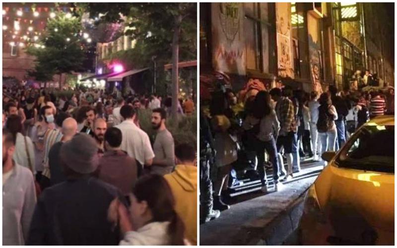 "შიგნით შესვლის მერე დაუცვიათ დისტანცია, "არაა სანერვიულო" - ხალხმრავლობა "ფაბრიკასთან", დისტანციის გარეშე