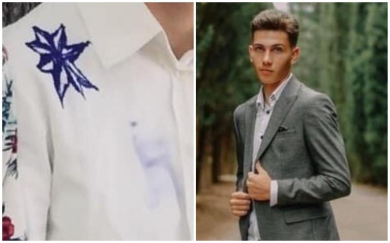 ბოლო ზარის პერანგი ქურდული სიმბოლიკით - "ეს არის არასრულწლოვანი, რომელმაც მცხეთაში იჩხუბა, შემდეგ კი კრიმინალური გარჩევა დაგეგმა"