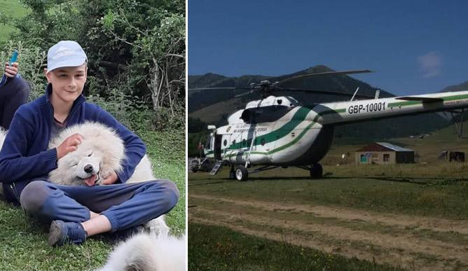 სვანეთში დაკარგული 13 წლის ილია ფილფანის საძიებო სამუშაოებში ვერტმფრენი ჩაერთო