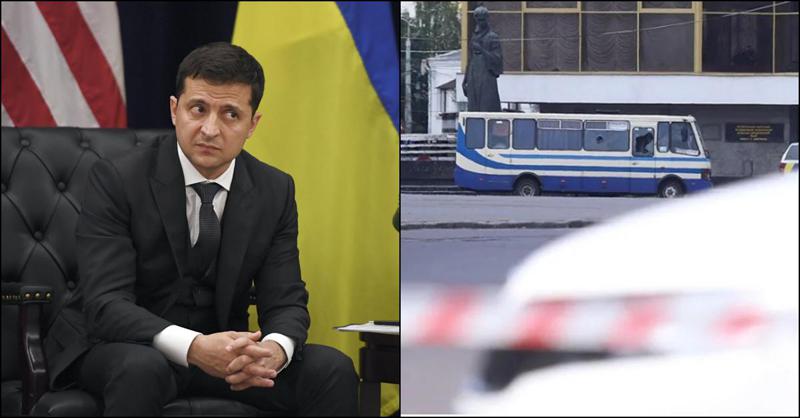 ვლადიმერ ზელენსკი გამტაცებელს დაელაპარაკა - ავტობუსიდან სამი მძევალი გათავისუფლდა