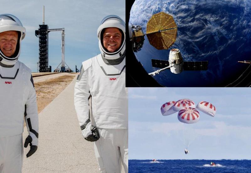 2-თვიანი კოსმოსური ვოიაჟის შემდეგ, მასკის ხომალდი დედამიწაზე  დაბრუნდა - გაიცანით  ასტრონავტები, რომლებმაც ისტორიული მისია შეასრულეს