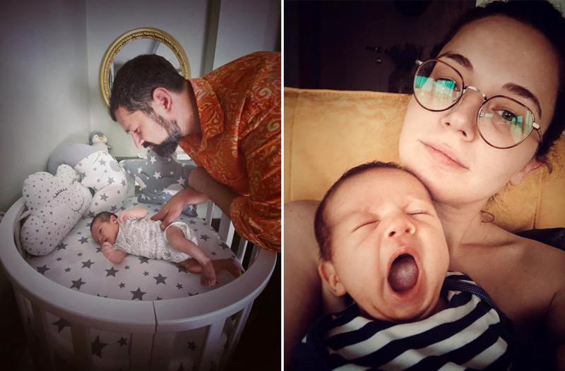 ილო ბეროშვილისა და ანი ბებიას ოჯახური იდილია - ფოტოები ახალშობილ შვილთან ერთად