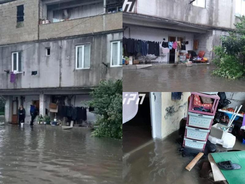 ფოტოები ბათუმიდან, სადაც ძლიერმა წვიმამ სახლები და ქუჩები დატბორა