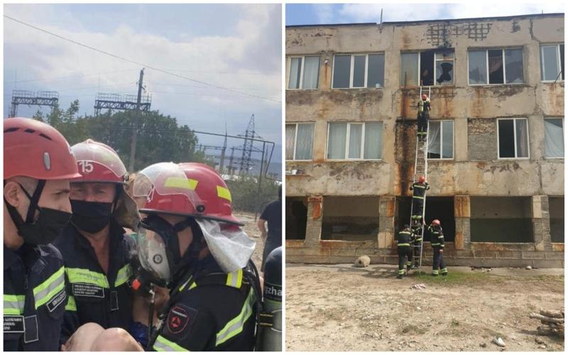 მაშველებმა ხანძრის დროს სახლში მყოფი მწოლიარე ქალი გადაარჩინეს - ფოტოები გორიდან