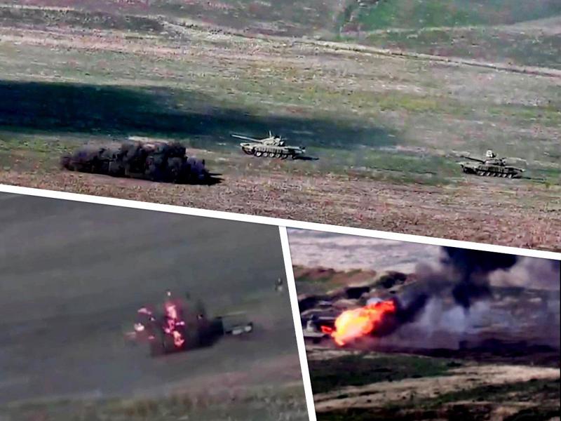 ფოტო და ვიდეოკადრები მთიანი ყარაბაღიდან, სადაც საომარი მოქმედებები მიმდინარეობს