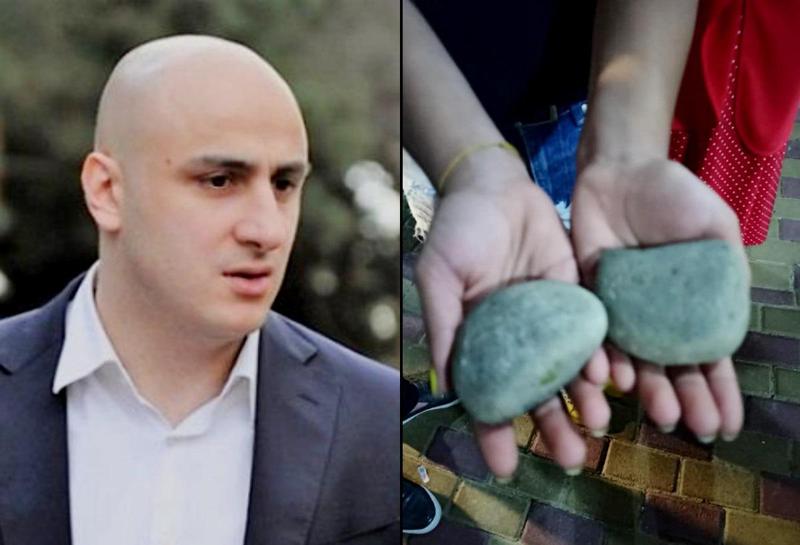 ნიკა მელიას განცხადებით, ამომრჩეველთან შეხვედრის დროს მას ქვები დაუშინეს