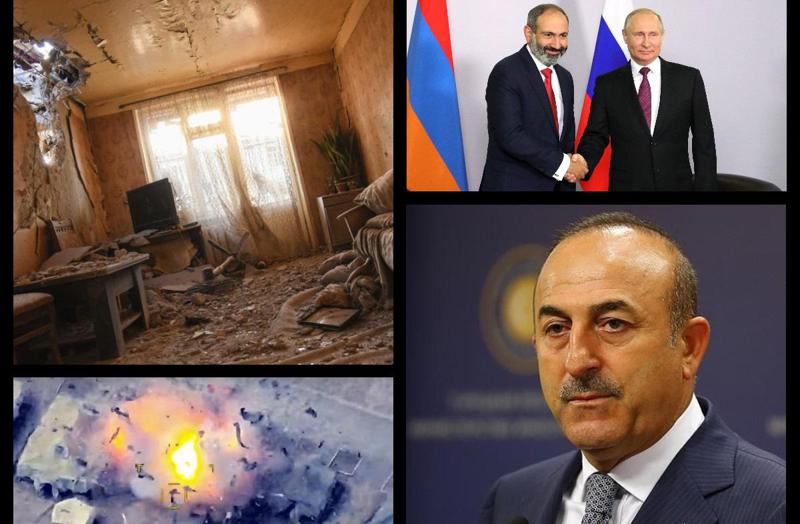 კასეტური ბომბები, დიალოგი პუტინსა და ფაშინიანს შორის და თურქეთის საგარეო საქმეთა მინისტრი აზერბაიჯანში - რა ხდება ყარაბაღში ომის მე-10 დღეს