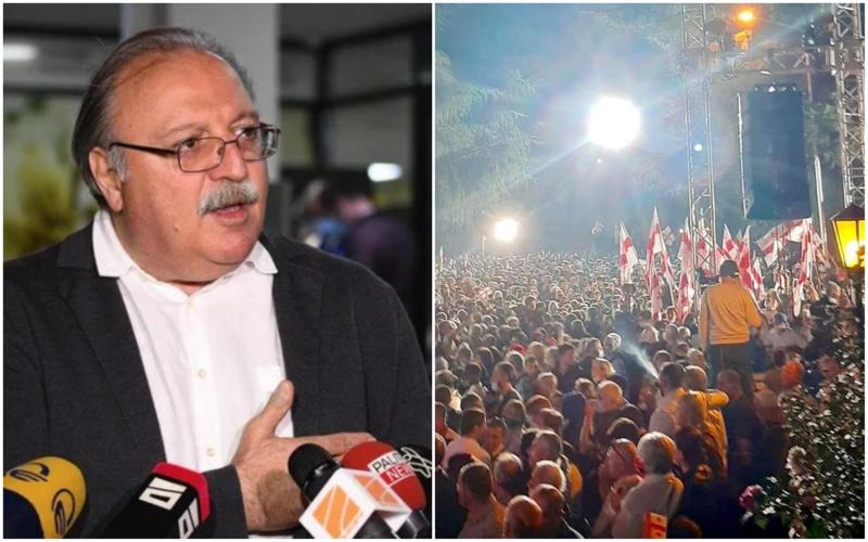 "პასუხისმგებლობა ეკისრება კორონავირუსს და შემიძლია მიგაგზავნოთ კორონავირუსთან" - ვაშაძის პასუხი ჟურნალისტს, ხალხმრავალ აქციაზე დასმულ კითხვაზე