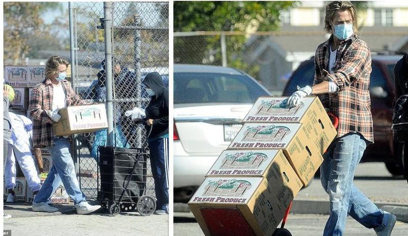 ბრედ პიტის ამაღელვებელი საქციელი - ჰოლივუდის ვარსკვლავმა მანქანიდან საკვებით სავსე ყუთები თავად ჩამოტვირთა და გაჭირვებულებს საკუთარი ხელით დაურიგა