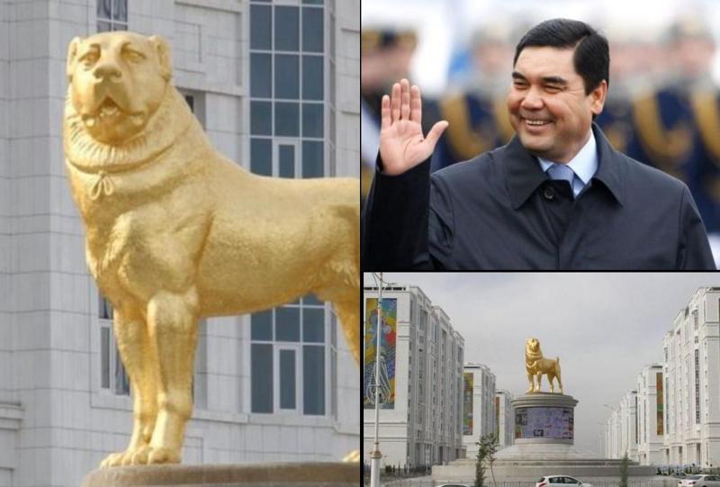 თურქმენეთში ძაღლის გიგანტური ოქროს ქანდაკება დადგეს - ქვეყნის პრეზიდენტმა ძეგლის გახსნამდე მასზე წიგნი დაწერა