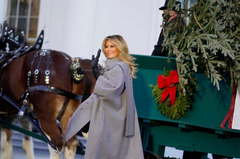 მელანია ტრამპის ბოლო შობა და ახალი წელი თეთრ სახლში - აშშ-ის პირველ ლედის ნაძვის ხე მიუტანეს (ფოტოები)