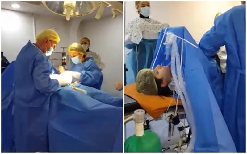 ემოციური კადრები ლაგოდეხის სამშობიაროდან: შობის ღამეს მშობიარე საკეისრო კვეთისას გალობს