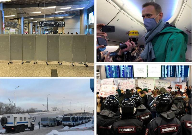 მოსკოვი ნავალნის მოლოდინში - დაკავებები, ლითონის ბარიკადები და მობილიზებული სპეცრაზმი: რა ხდება ვნუკოვოს აეროპორტში