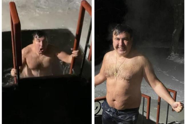 "მაინც ჩამაგდეს წყალში -19 გრადუსში" - რა ფოტოს აქვეყნებს მიხეილ სააკაშვილი "ფეისბუქზე"