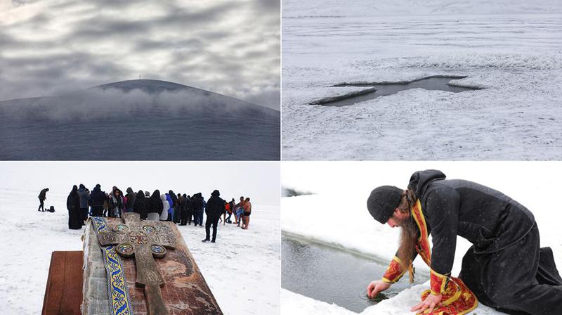 მისტიკური ნათლისღება ფოკაში და გაყინული ფარავნის ტბა - ულამაზესი ფოტოები ჯავახეთიდან
